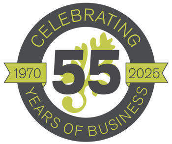 ideal cabinets celebrating 55 years of business logo