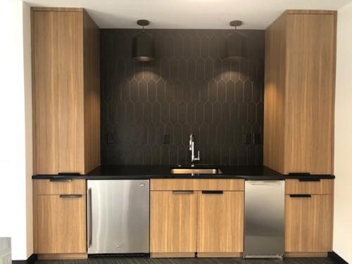 ideal cabinets julia fitch commercial design kitchenette wall