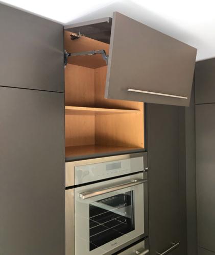 ideal cabinets lara lee strickler modern pearman kitchen design overhead pullout cabinet door