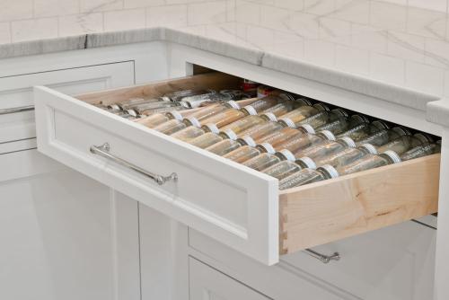 victoria bomardieri ideal cabinets kitchen design project white cabinetry drawer organizer